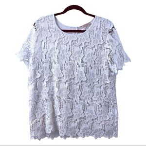 Elegant White Lace Women's Top